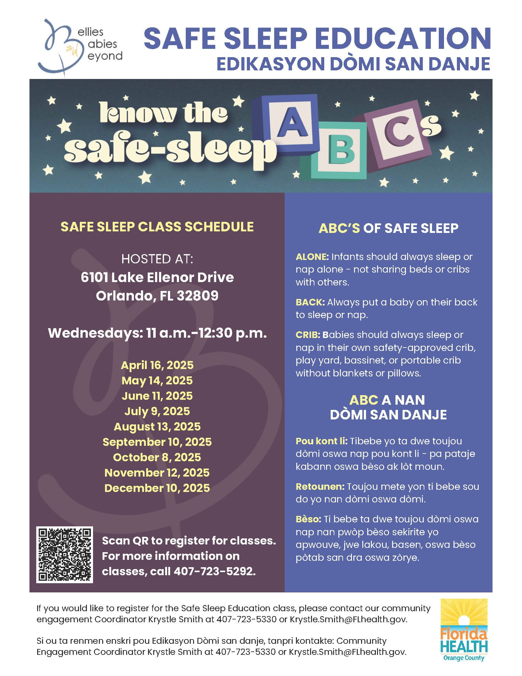 Safe Sleep Education. Click on link to register.
