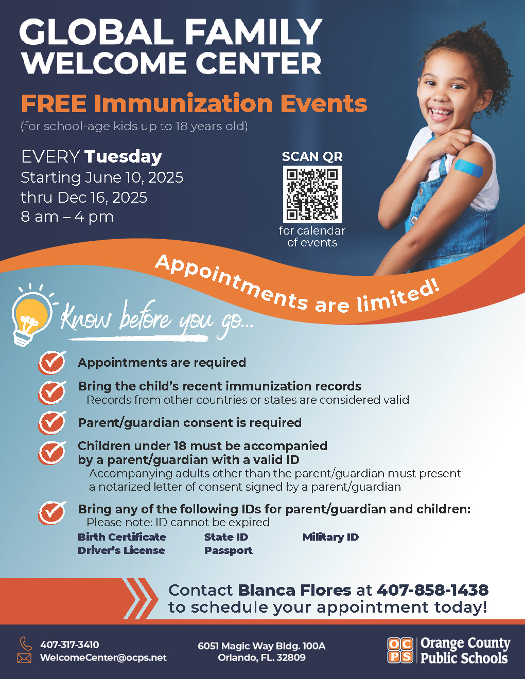 Free Immunization Flyer. See below for information.