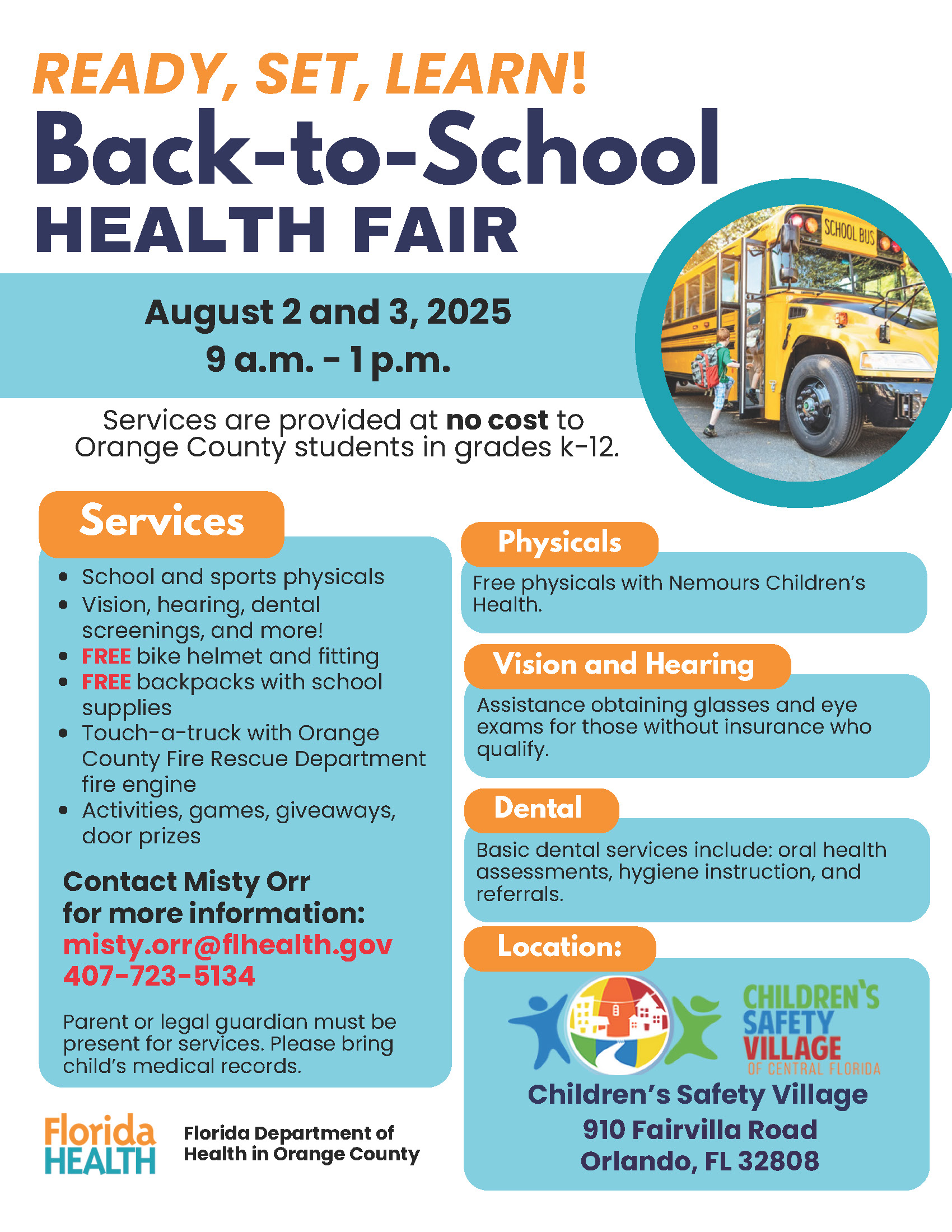 Bac to School Health Fair