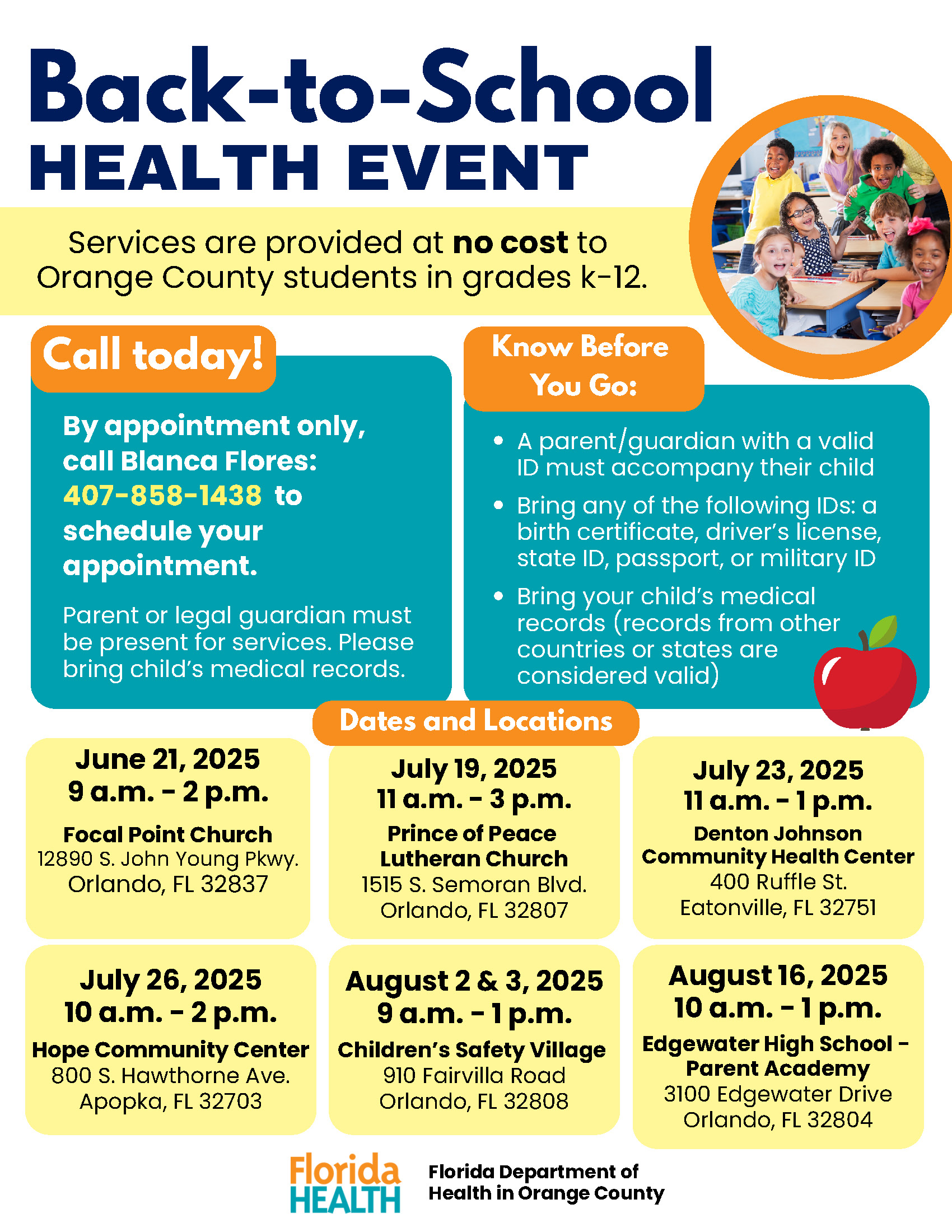 Back to School Health Event