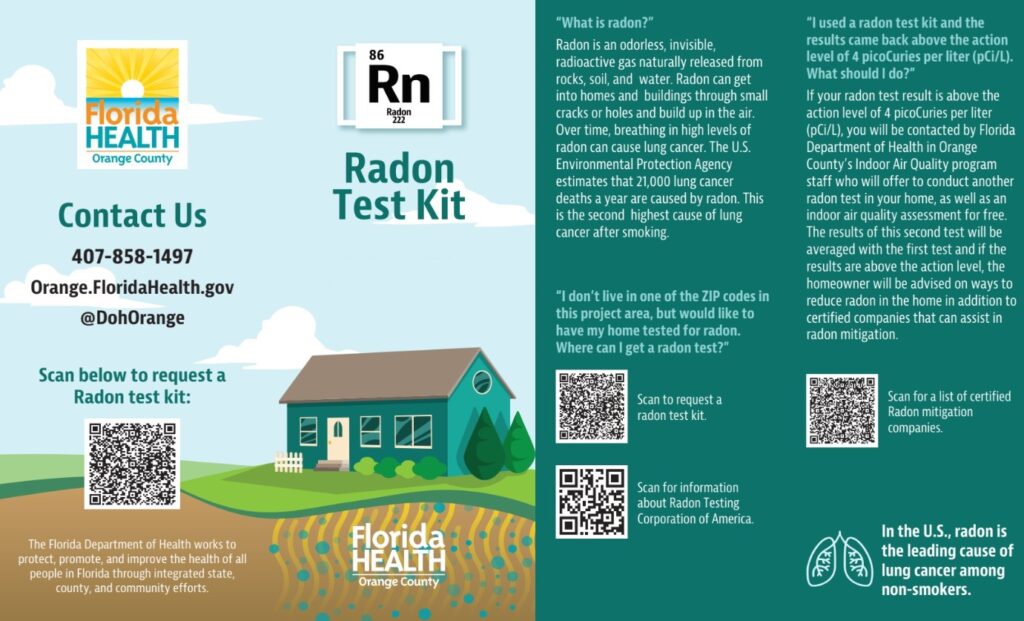 Radon test kit graphic
